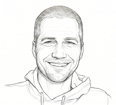 Pencil sketch of Tim Kadlec